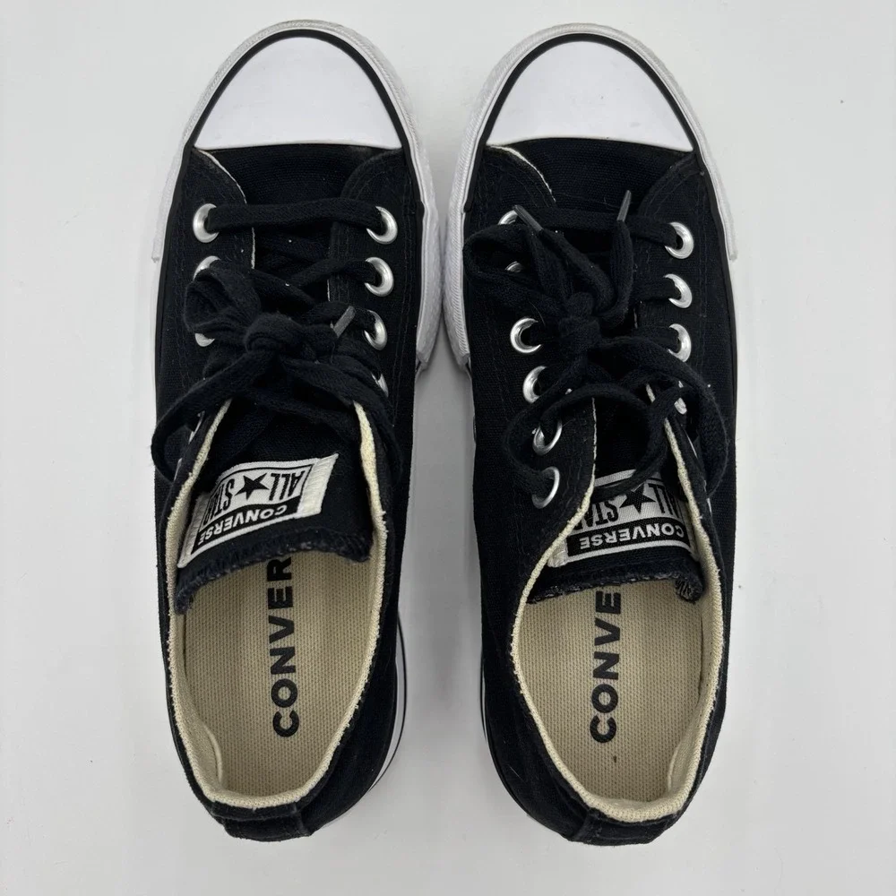 Converse Chuck Taylor All Star Lift OX Platform Black White Chunky Women's 5.5